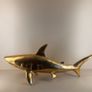 Large Gold Shark Statue | Stylish Home Decor Wall or Shelf Ornament Image 2