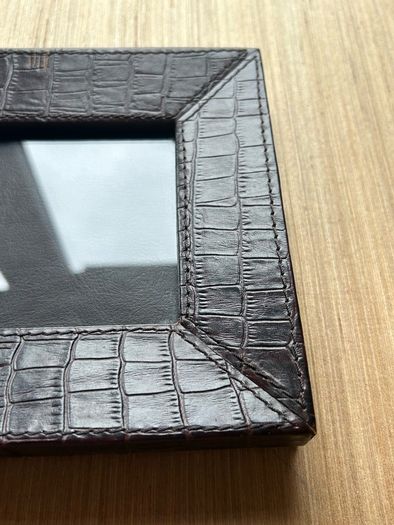 Faux Alligator/Crocodile Table Top Picture Frame