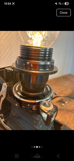 Vintage camera table lamp