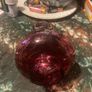 Ruby glass globe lamp free postage Image 3