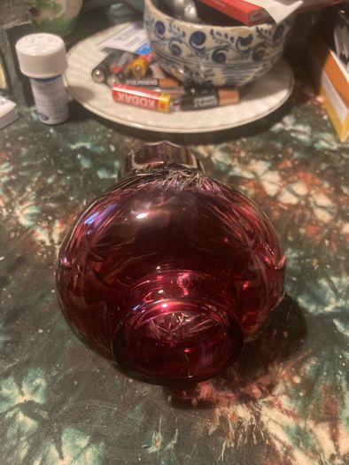 Ruby glass globe lamp free postage
