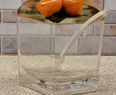 Vintage 1970s Lucite Acrylic Orange Jam Pot / Sugar Bowl with Spoon Retro Kitsch