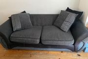 grey and black sofa