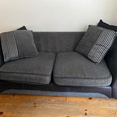grey and black sofa