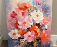 Large floral canvas print