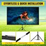 Tripod Projector Screen with Stand 100inch 16:9 4K HD Projection Screen Stand Wrinkle-Free Height Adjustable Portable Screen for Projector Indoor Image 5