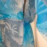 Vintage 80s blue floral midi dress size Small Cowl neckline Postage included Image 7