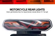12V Motorcycle Rear Lights LED Motorcycle Brake Light ATV Tail Light Motorbike Stop Turn Signal Direction Indicator Blinker