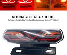 12V Motorcycle Rear Lights LED Motorcycle Brake Light ATV Tail Light Motorbike Stop Turn Signal Direction Indicator Blinker