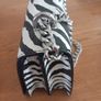 Zebra Print Shoulder Bag with Adjustable Chain Strap Image 3