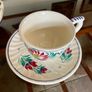 Vintage French Quimper Faience Traditional Tea Cup and Saucer Image 2