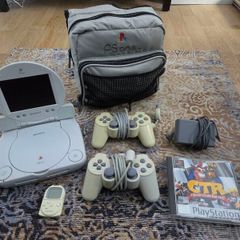 PS1 Slim with Screen, bag and game