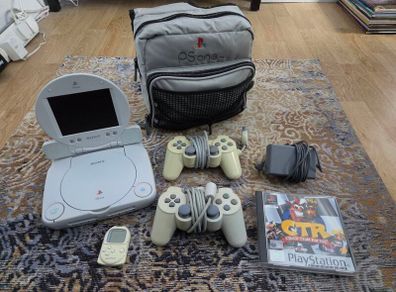 PS1 Slim with Screen, bag and game