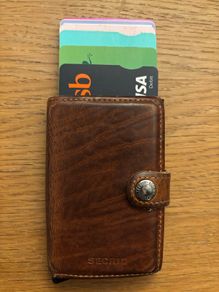 Secrid men's brown leather wallet