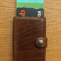 Secrid men's brown leather wallet