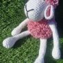 Handmade Crochet Lamb Plushie - Pink & White, 23cm Image 4