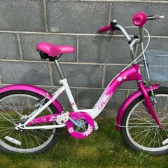 Girls 20" bike - basket and stand