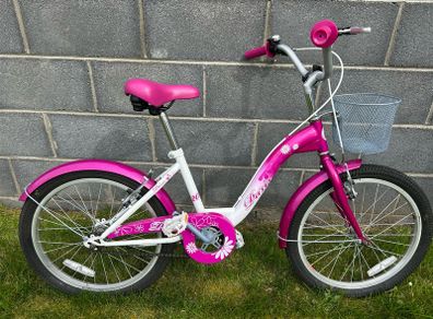 Girls 20" bike - basket and stand