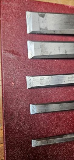 Robert Sorby gilt edge chisel set, boxed