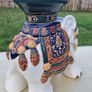 Vintage ceramic flower stand in the shape of an elephant Image 6