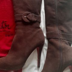Preloved Christian Louboutin suede boots