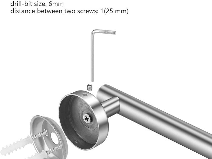 NEW SALE | Towel Rail Stainless Steel Towel Holder Bath Towel Holder Towel Rail 12 Inches Silver