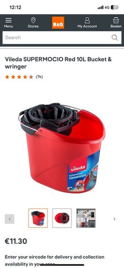 String mop head and handle and wring bucket