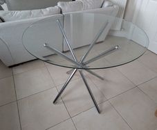 Glass top Foldable Kitchen Table