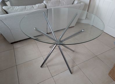 Glass top Foldable Kitchen Table