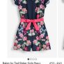 Girls Ted Baker Navy Floral Playsuit age 3 - 4 years Brand new Image 5