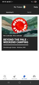 Beyond The Pale. General admission. 2 x Weekend Camping
