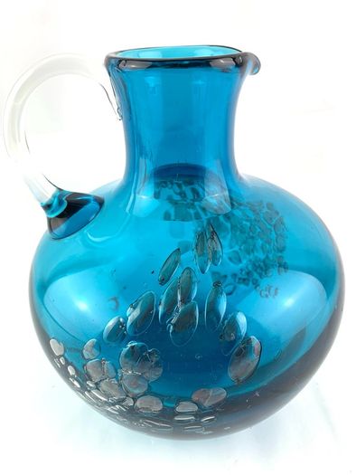 Mid Century deep blue Schott Zwiesel Florida Glass Vase
