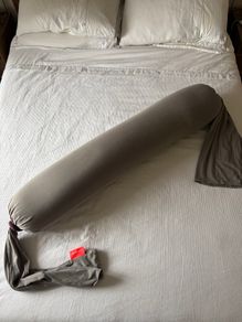 Bbhugme Pregnancy Pillow - Stone/ Plum