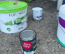 Paint Buckets (White and Gray )
