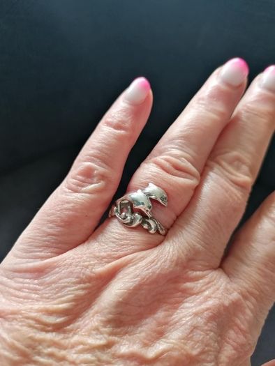 Stg Silver Dolphin Ring