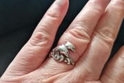 Stg Silver Dolphin Ring