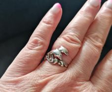 Stg Silver Dolphin Ring