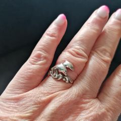 Stg Silver Dolphin Ring