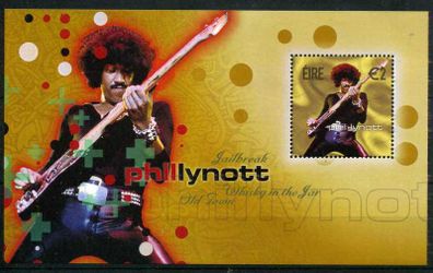 2002 Ireland Phil Lynott commemorative Stamp Miniature Sheet Mint Never Hinged (MNH)