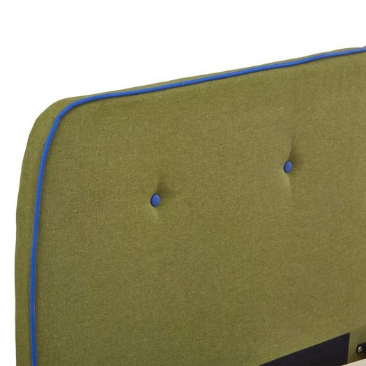 Bed Frame Green Fabric 150x200 cm