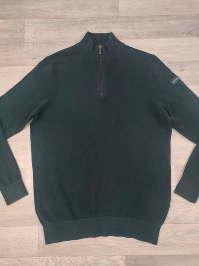Bugatti Half Zip Cotton Jumper Mens Medium