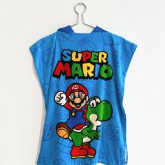 Pre Owned Primark Official Super Mario & Yoshi Kids Hooded Towel Poncho