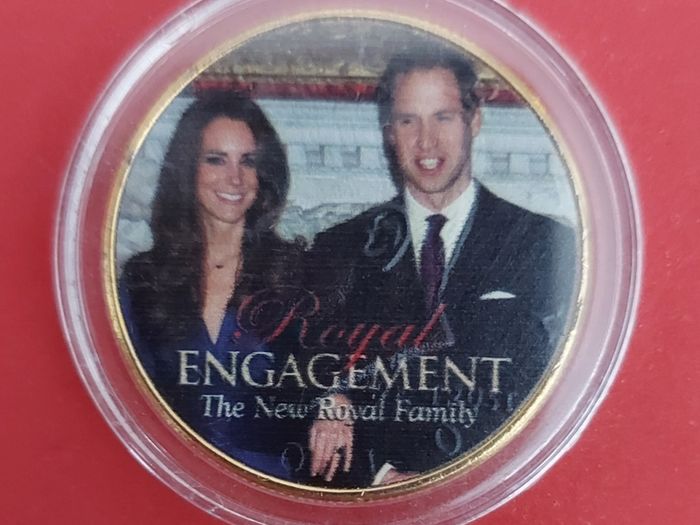 U.S.A. ROYAL ENGAGEMENT 24kt Gold Plated Kennedy Half Dollar Coin