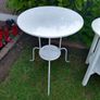 Frre to take.. 2 small garden tables. One wood one metal. Need to painted. Collection darndale Image 3