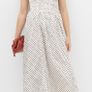 M&S - Pure Cotton Polka Dot Ruffle Midi Skater Dress Image 4