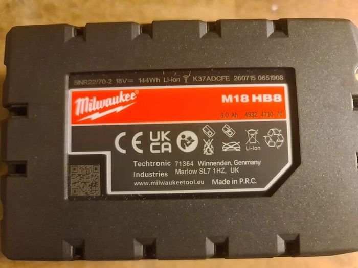 Milwaukee M18 8Ah