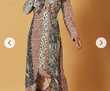 Animal print midi dress