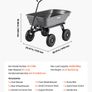 Garden Dump Cart 181kg - No-Flat Wheels Image 7