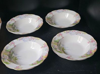 Royal Albert  "Kentish Rockery" Soup Bowls x 4
