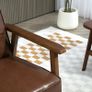 Living Room Armchair, Bedroom Armchair in Synthetic Leather, Button-Tufted Back, Solid Wood Legs, 64x66x80cm, Brown Image 4